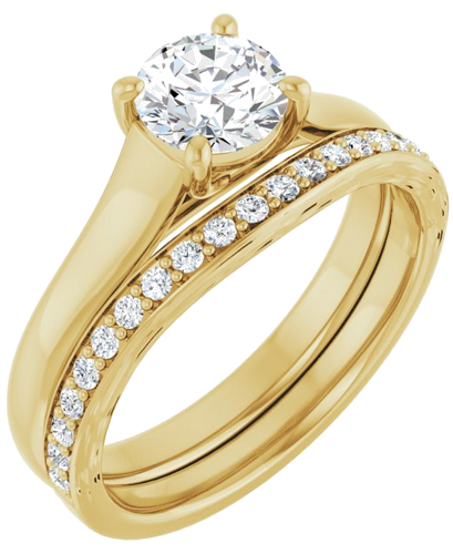 14K Yellow 5.8 mm Round Solitaire Engagement Ring Mounting (6)
