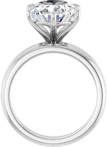 Sužadėtuvių Žiedas „Solitaire“ 14k white gold Oval 12mm x 10mm (7)