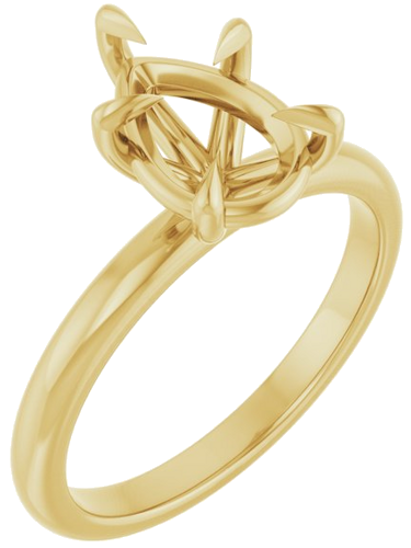14K Yellow 10x7 mm Pear Solitaire Engagement Ring Mounting (1)