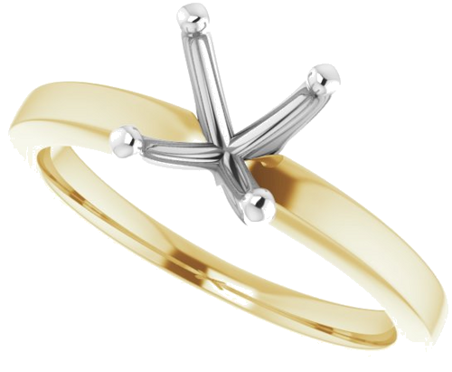 Sužadėtuvių Žiedas „Solitaire“ 18k yellow/white gold Round 7mm (5)