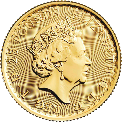 1/4 oz Британия 2021 Великобритания золотая монета (новый дизайн) (2)