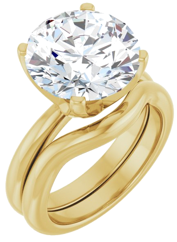 Sužadėtuvių Žiedas „Solstice Solitaire®“ 10k yellow gold Round 12mm (6)