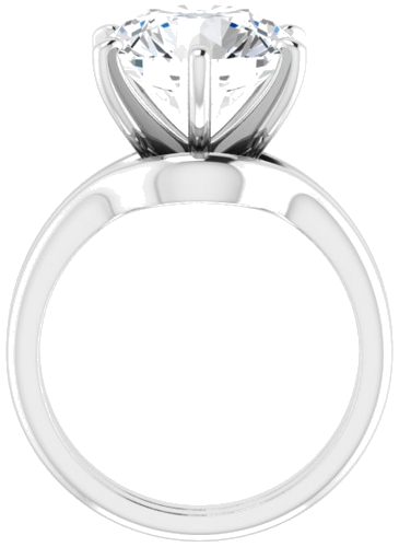 Sužadėtuvių Žiedas „Solitaire“ 585 Baltojo Aukso Round 11mm (7)