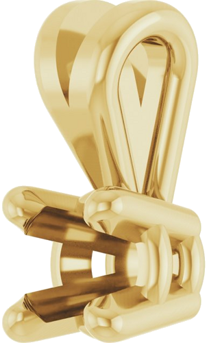 Pakabukas „Round 4-Prong Basket“ 14k yellow gold Round 3mm (2)