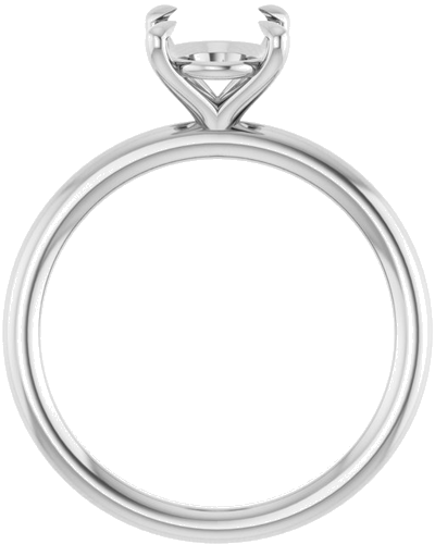 Sužadėtuvių Žiedas „Claw-Prong Solitaire“ 14k white gold Oval 9mm x 7mm (2)