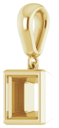 Pakabukas „Bezel-Set“ 585 Geltonojo Aukso Square 6mm (2)