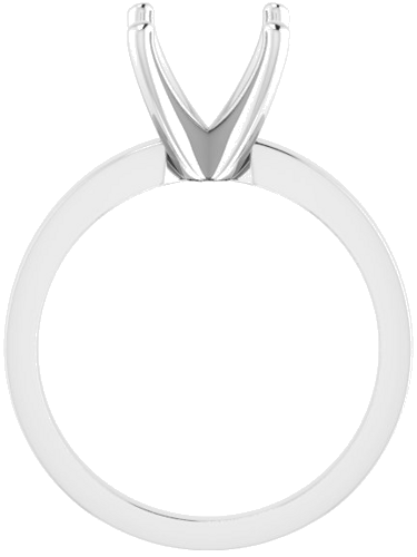 Platinum 9 mm Round Solitaire Engagement Ring Mounting (2)