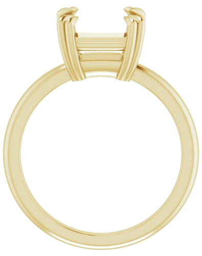 Sužadėtuvių Žiedas „Double Claw-Prong Solitaire“ 14k yellow gold Square 8mm (2)