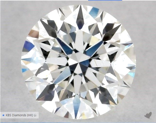 0.52 carat G-VVS2 Excellent cut Natūralus Round Deimantas (1)