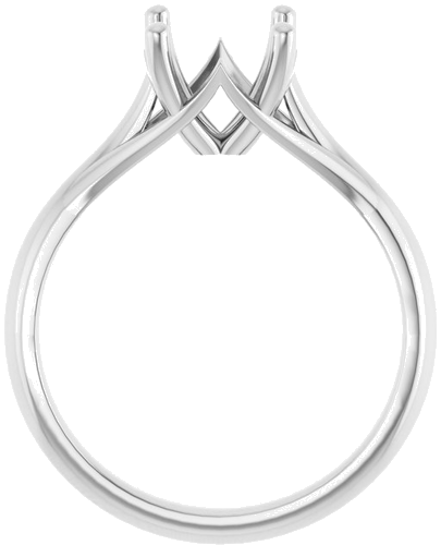 Sužadėtuvių Žiedas „Solitaire“ 585 Baltojo Aukso Round 8mm (2)