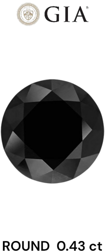 0.43 carat Fancy Black-VVS2 Excellent cut Natūralus Round Deimantas (1)