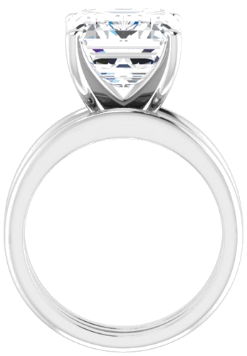 Sužadėtuvių Žiedas „Solitaire“ 585 Baltojo Aukso Emerald 12mm x 10mm (7)