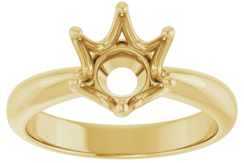 Sužadėtuvių Žiedas „Solitaire Crown-Inspired“ 14k yellow gold Round 8mm (3)