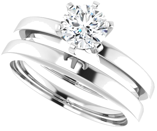 Sterling Silver 5.5 mm Round Solitaire Engagement Ring Mounting (10)