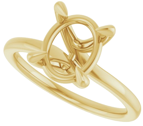 Sužadėtuvių Žiedas 14k yellow gold Oval 10mm x 8mm (5)