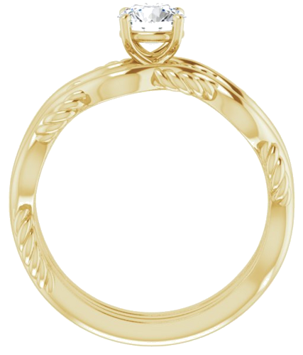 14K Yellow  5.2 mm Round Solitaire Engagement Ring Mounting (7)