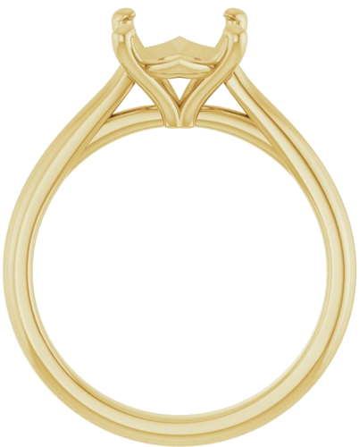 Sužadėtuvių Žiedas „Solitaire“ 10k yellow gold Oval 10mm x 8mm (2)