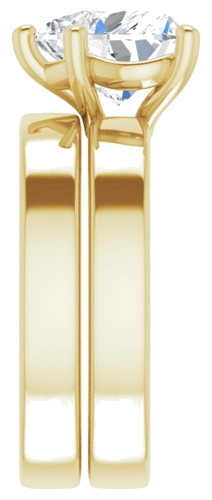 Sužadėtuvių Žiedas „Solitaire“ 14k yellow gold Heart 9mm (9)