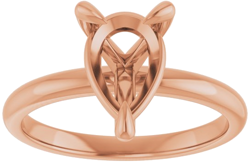 Sužadėtuvių Žiedas „Solitaire“ 14k rose gold Pear 10mm x 7mm (3)
