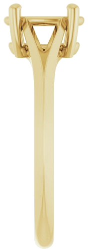 Sužadėtuvių Žiedas „Solitaire Split Shank“ 14k yellow gold Oval 8mm x 6mm (4)