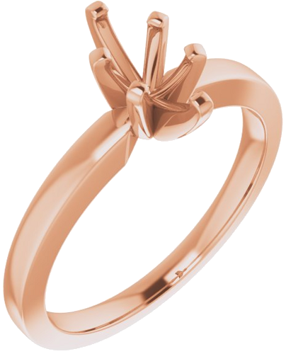 Sužadėtuvių Žiedas „Solitaire“ 585 Rožinis Aukso Marquise 8mm x 4mm (1)