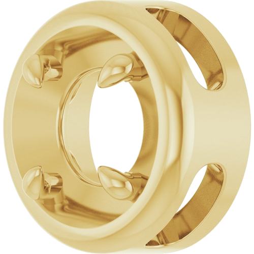 Pakabukas „Solitaire Slide“ 14k yellow gold Round 6mm (2)