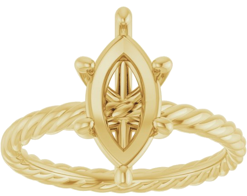 Sužadėtuvių Žiedas „Solitaire Rope“ 14k yellow gold Marquise 12mm x 6mm (3)