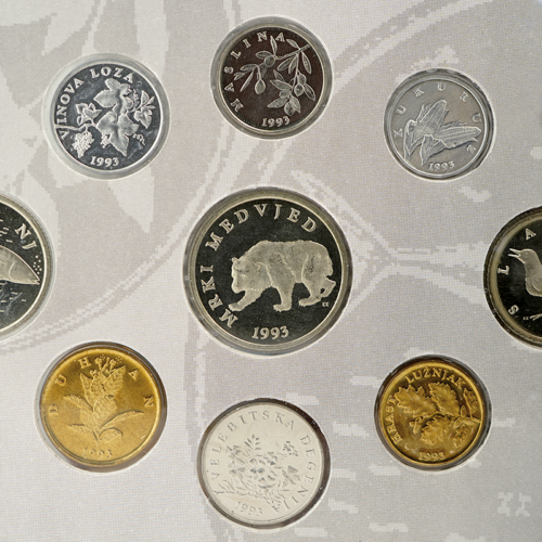 1993 Croatia BU Kuna Coin Set (5)