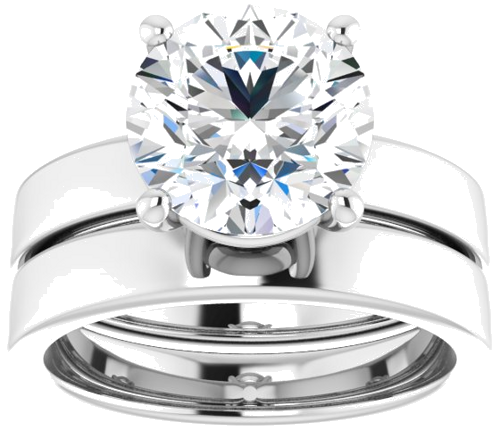 Sužadėtuvių Žiedas „Solitaire“ 950 Platinos Round 9.4mm (8)