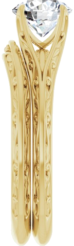 14K Yellow 6.5 mm Round Engagement Ring Mounting (9)