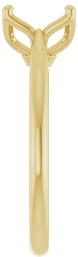 14K Yellow  9x7 mm Oval Solitaire Engagement Ring Mounting (4)