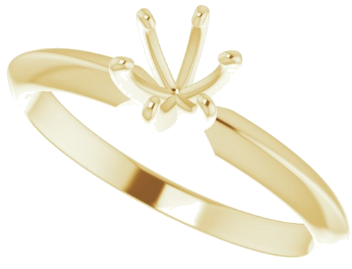 Sužadėtuvių Žiedas „Light Solitaire“ 585 Geltonojo Aukso Round 4.2mm x 4.9mm (5)