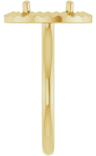 Sužadėtuvių Žiedas „Solitaire Geometric“ 14k yellow gold Oval 10mm x 8mm (4)