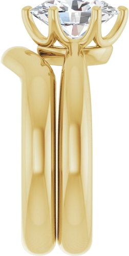Sužadėtuvių Žiedas „Solitaire Crown-Inspired“ 14k yellow gold Oval 9mm x 7mm (9)