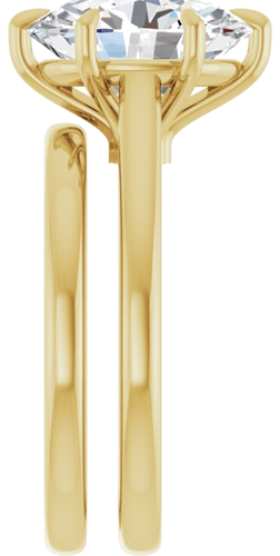 Sužadėtuvių Žiedas „Claw-Pong“ 14k yellow gold Oval 11mm x 9mm (9)