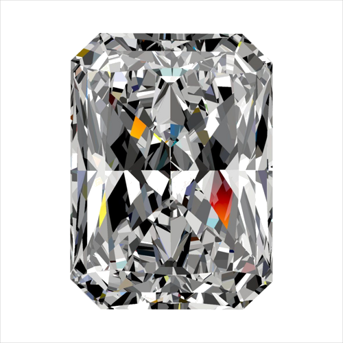 0.42 carat H-VVS1 Natūralus Radiant Deimantas (1)