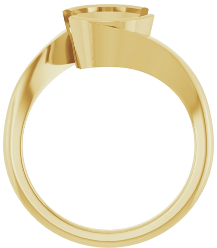 Sužadėtuvių Žiedas „Half-Bezel Solitaire“ 14k yellow gold Oval 10mm x 8mm (2)