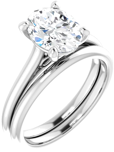 Sužadėtuvių Žiedas „Accented Infinity-Inspired“ 14k white gold Oval 9mm x 7mm (6)