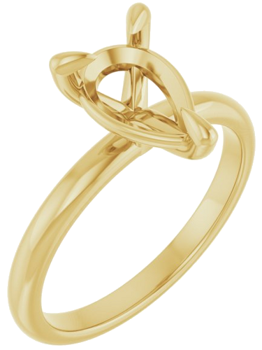 Sužadėtuvių Žiedas „Solitaire“ 585 Geltonojo Aukso Pear Shape 10mm x 7mm (1)