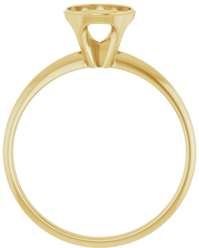 14K Yellow 6.5 mm Round Solitaire Engagement Ring Mounting (2)