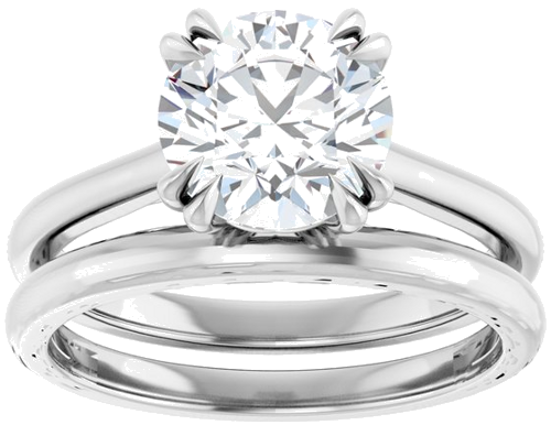 Sužadėtuvių Žiedas „Solitaire“ 950 Platinos Round 8mm (8)