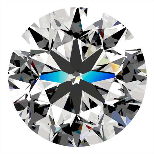 0.5 carat I-VS2 Very Good cut Natūralus Round Deimantas (1)