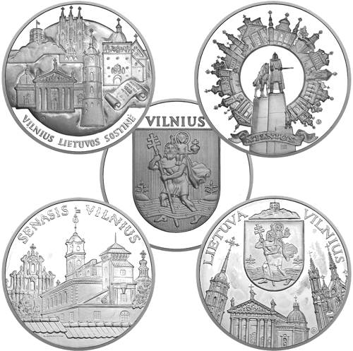 Lithuania Vilnius Silver Commemorative Medals Set (1)