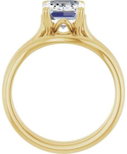 Sužadėtuvių Žiedas „Solitaire“ 14k yellow gold Emerald 9mm x 7mm (7)