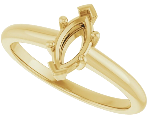 Sužadėtuvių Žiedas „V-End Prong“ 10k yellow gold Marquise 8mm x 4mm (5)