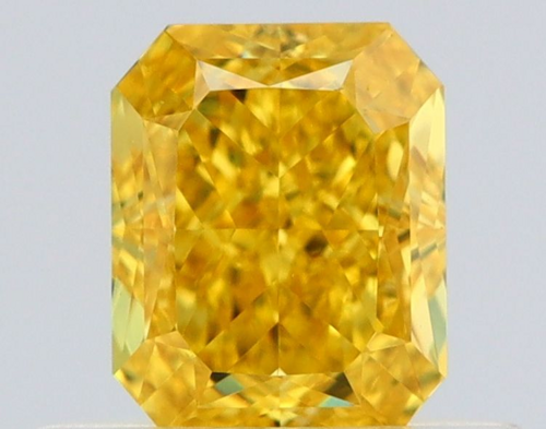 0.5 carat Fancy Vivid Yellow-VS1 Natūralus Radiant Deimantas (1)