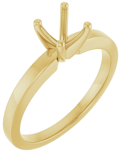 14K Yellow 5.8 mm Round Solitaire Engagement Ring Mounting (1)