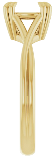 14K Yellow 8 mm Round Solitaire Engagement Ring Mounting (4)