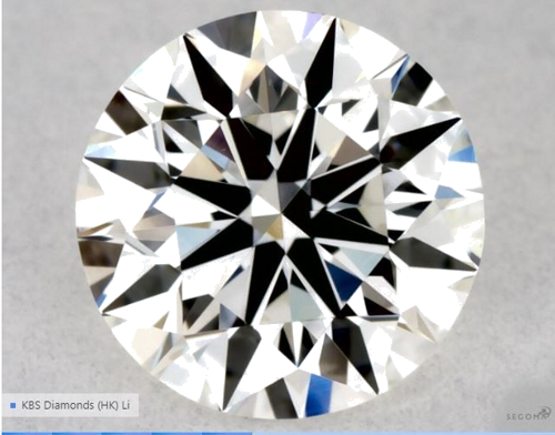 0.56 carat H-VVS2 Excellent cut Natūralus Round Deimantas (1)