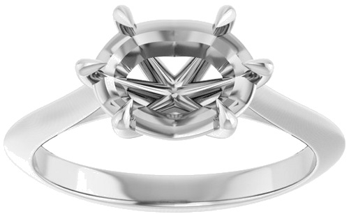 Sužadėtuvių Žiedas „Claw-Prong Solitaire“ 925 Sidabro Oval 9mm x 7mm (3)